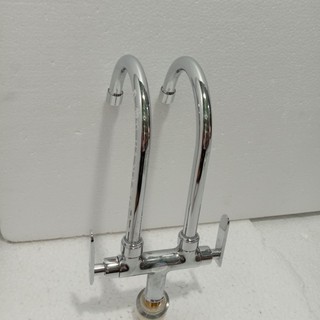 Vòi rửa chén chậu đôi inox cao cấp
