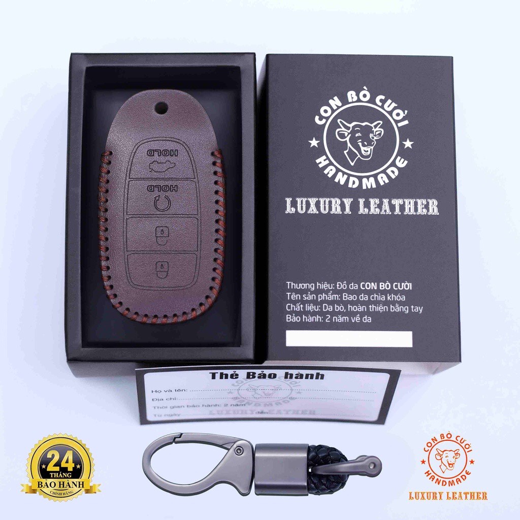 Bao da bảo vệ chìa khoá xe ôtô Huyndai accen 2021,SANTAFE 2020