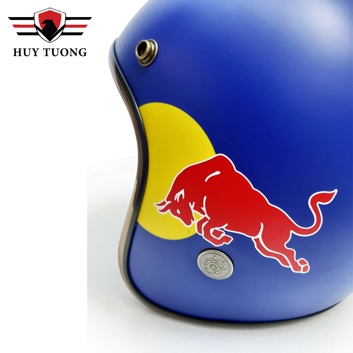 Nón bảo hiểm 3/4 Red Bull thể thao tặng kèm mũi gió gắn nón cao cấp - Huy Tưởng