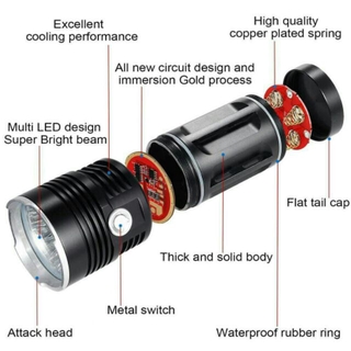 Đèn pin 6 led cree t6