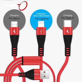 Dây Cáp Sạc Nhanh 3 Trong 1 Cho Android Ios 2a Type C Micro Usb