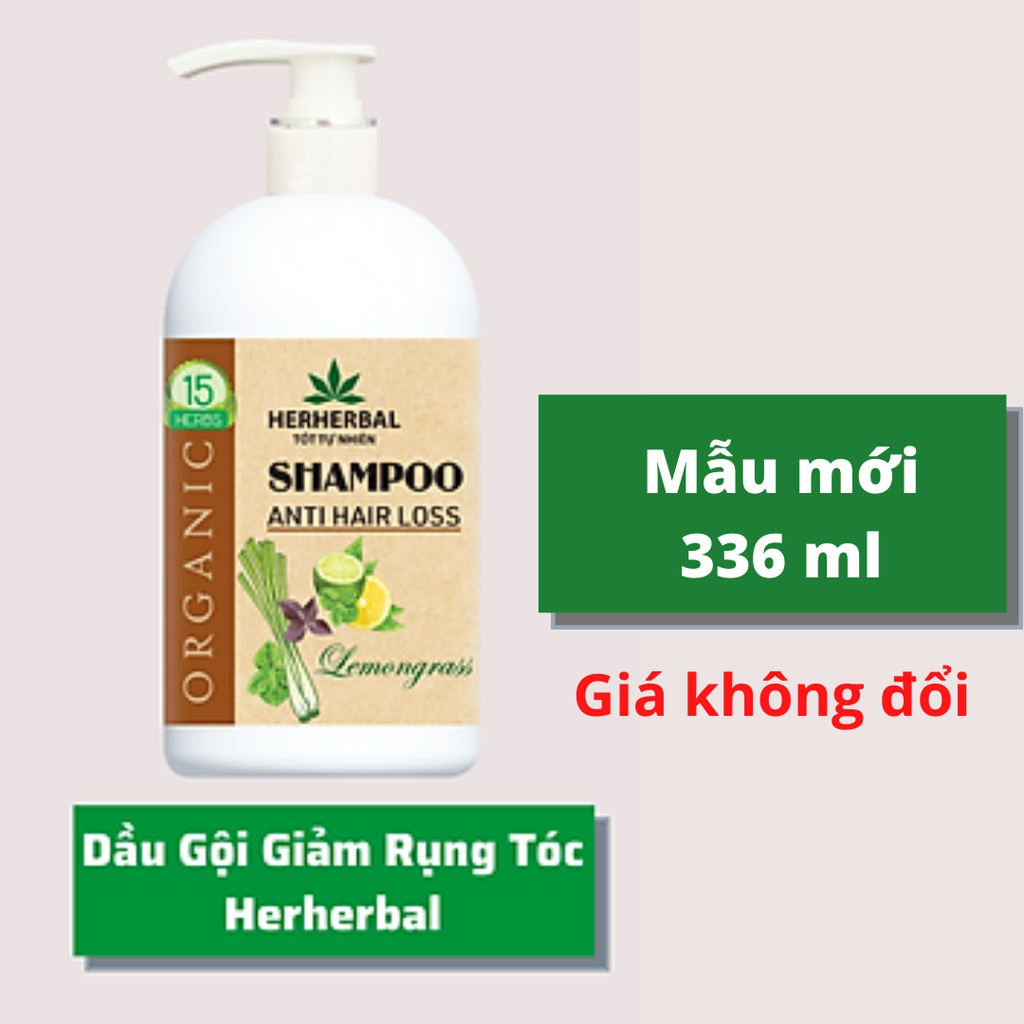 Dầu gội thảo dược giảm gàu chống rụng mượt tóc HERHERBAL ❤️FREESHIP❤️chứa dược liệu sạch và tinh dầu thiên nhiên 316g