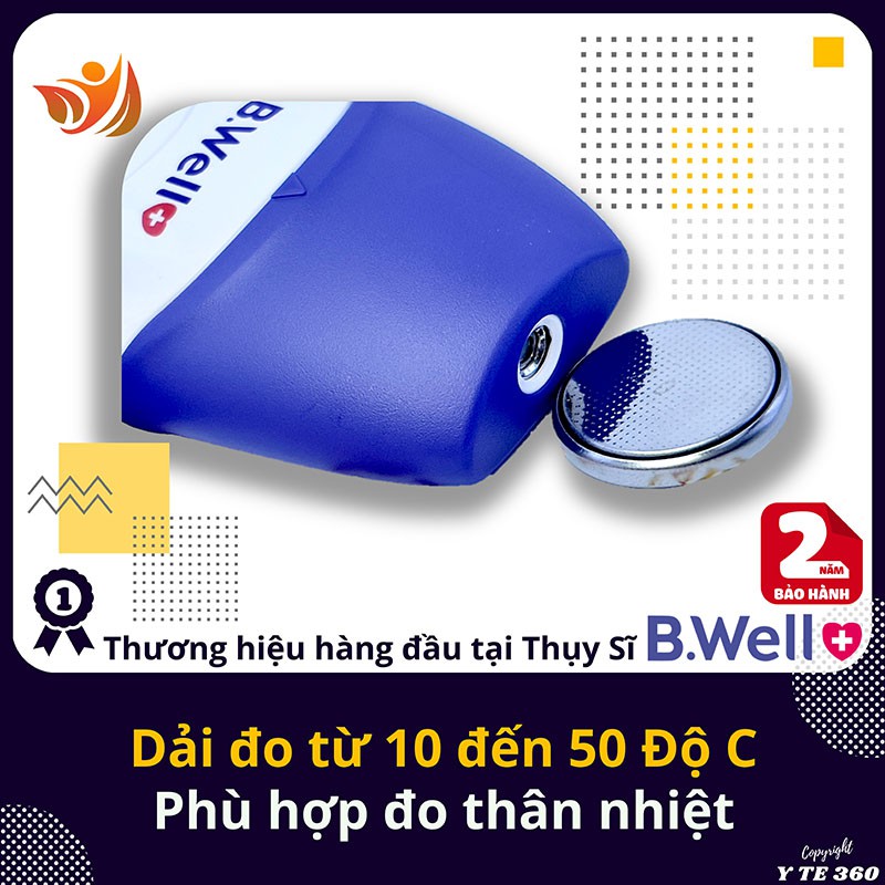 Nhiệt kế điện tử hồng ngoại đo tai trán nhiệt độ cơ thể phòng nước thức ăn b.well wf 1000 - bwell y tế 360