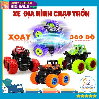 Xe cho bé 🚚 GIÁ SỐC 🚚 Đồ chơi xe địa hình xoay nhào lộn 360 độ chạy trớn cực ngầu cho bé