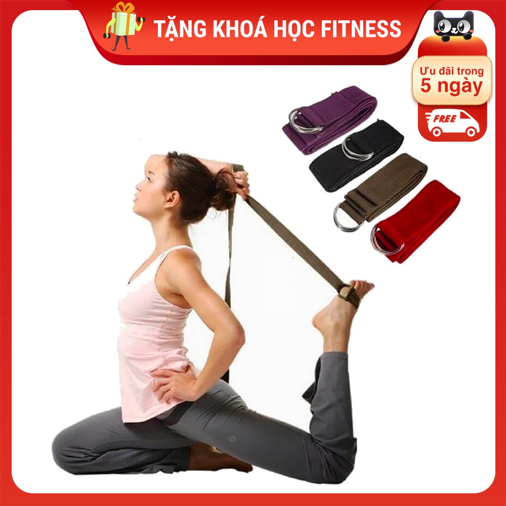 Dây vải tập yoga, Yoga Strap kích thước 1m83x3,8cm