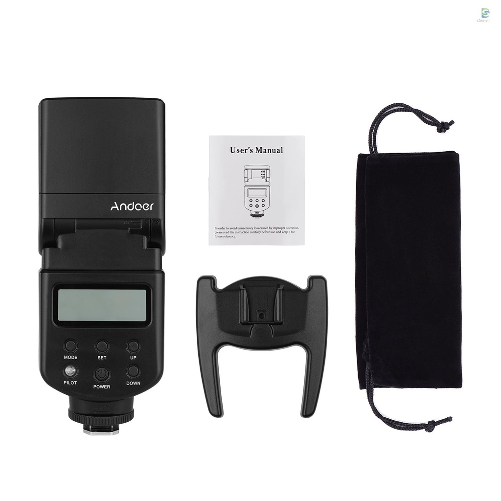 Đèn flash Andoer GN40 có thể điều chỉnh kèm chân đỡ dành cho máy ảnh Canon Nikon Olympus Pentax DSLR chất lượng cao