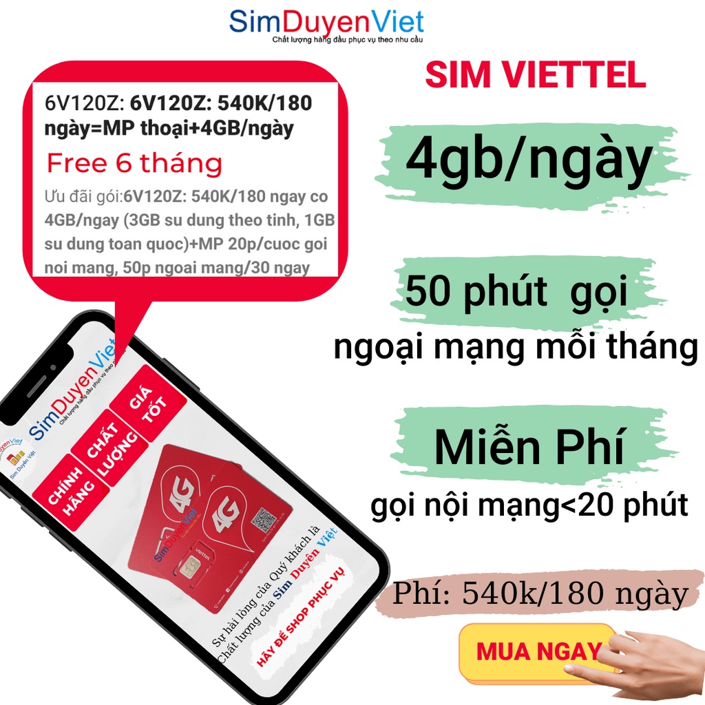 Sim 09 Viettel đăng ký được V120 V120N (4gb/ngày, gọi nội mạng miễn phí, 50 phút ngoại mạng) sim đã đăng ký 9 chủ