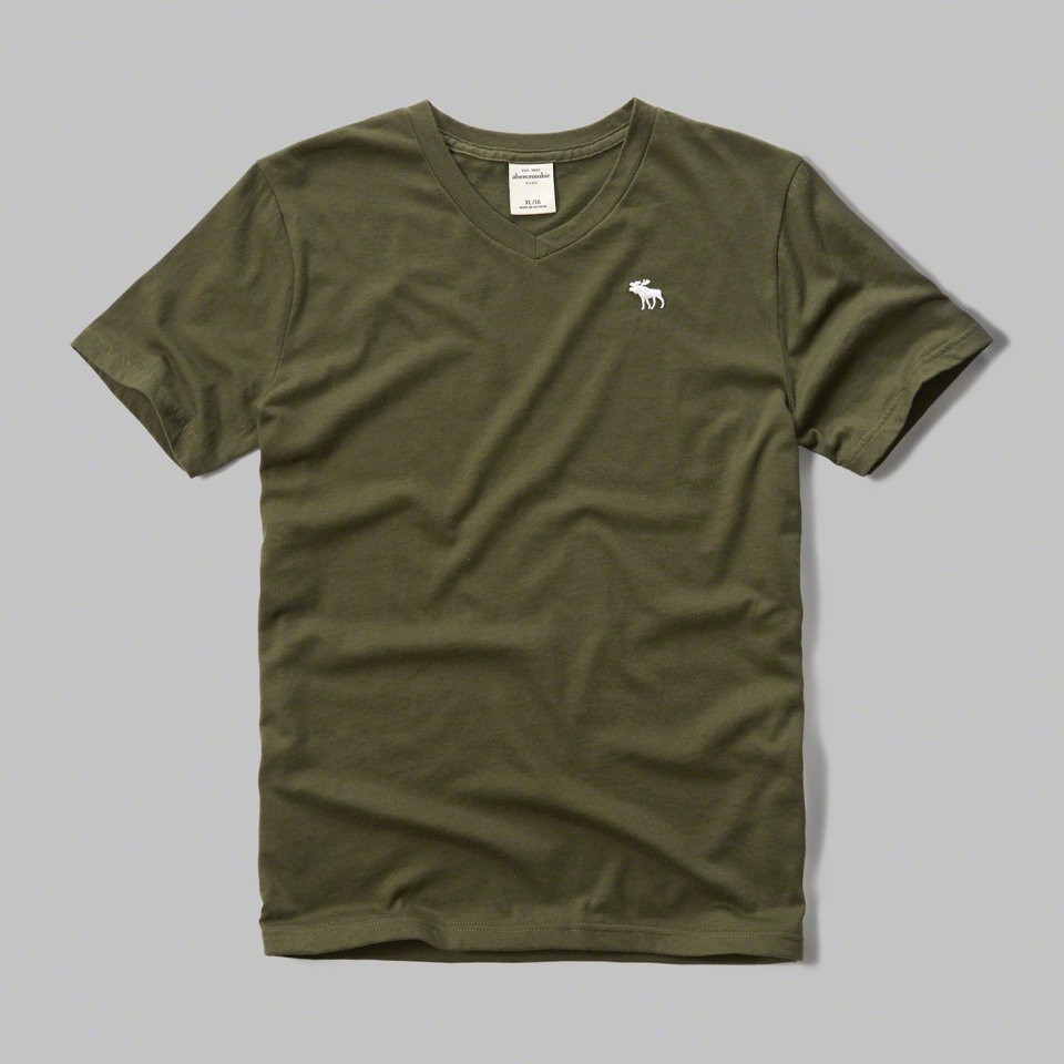 Áo phông cộc tay Abercrombie & Fitch Iconic V-Neck Tee AK-T23