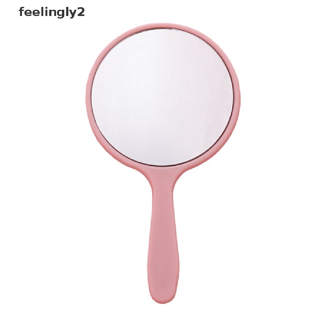 [Hàng mới về] Gương trang điểm cầm tay hình tròn có tay cầm tiện dụng tùy chọn màu sắc