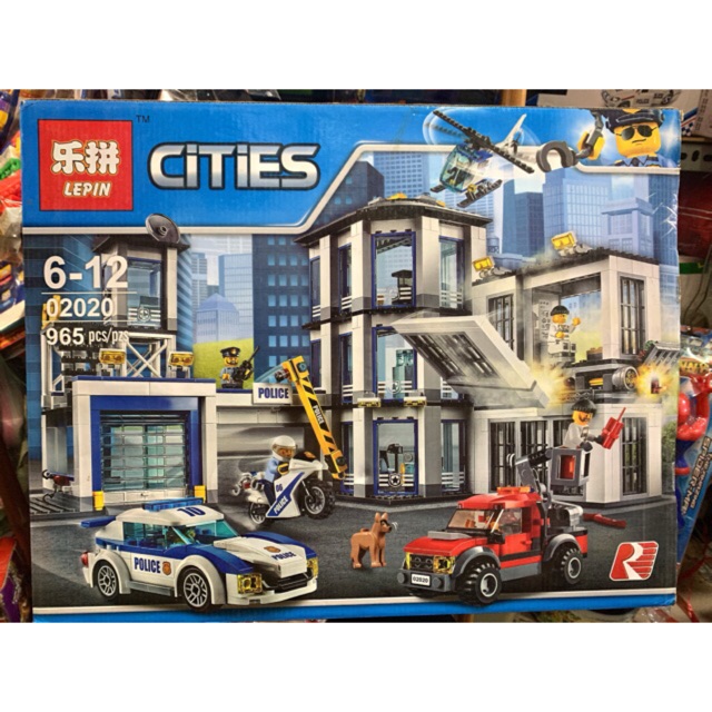 Đồ Chơi Lắp Ghép Xếp Hình Cities Trụ Sơ Cảnh Sát Bị Đot Nhập 02020-965 mảnh