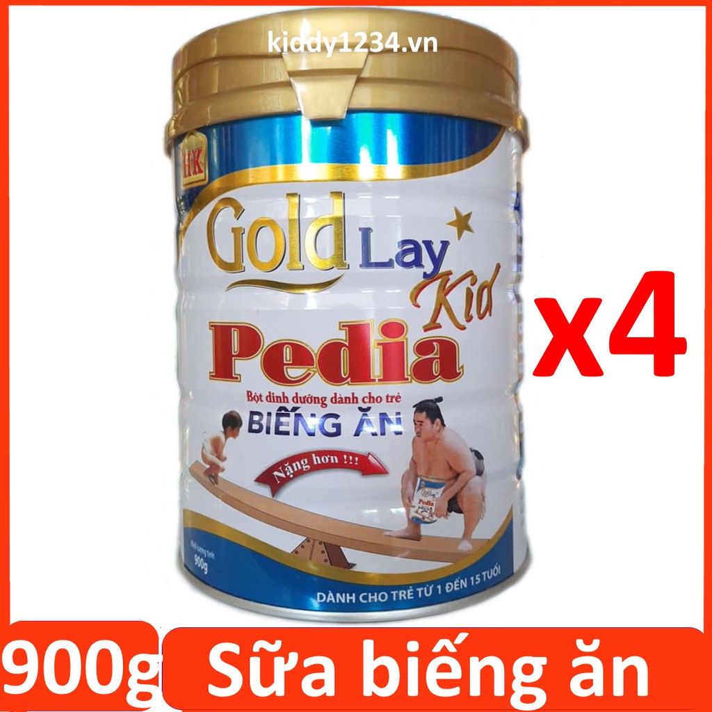Combo 4 lon Sữa Gold Lay Pedia 900g cho trẻ biếng ăn