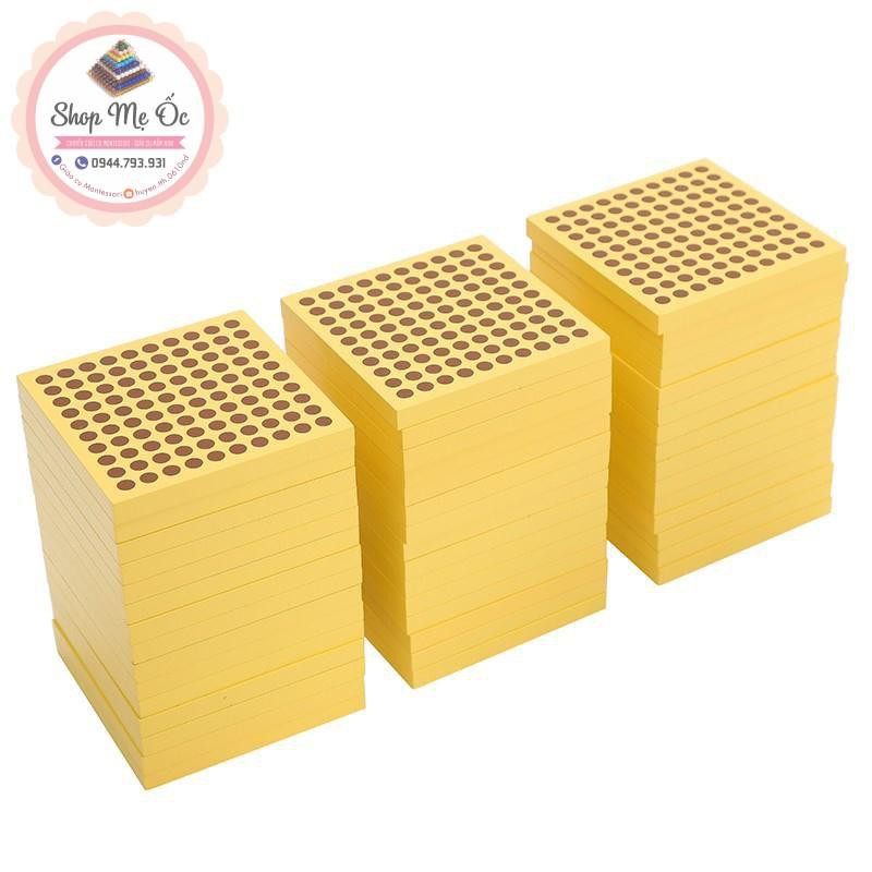 Giáo cụ Montessori - Bộ 45 miếng gỗ 100 chấm (45 WOODEN HUNDRED SQUARES)