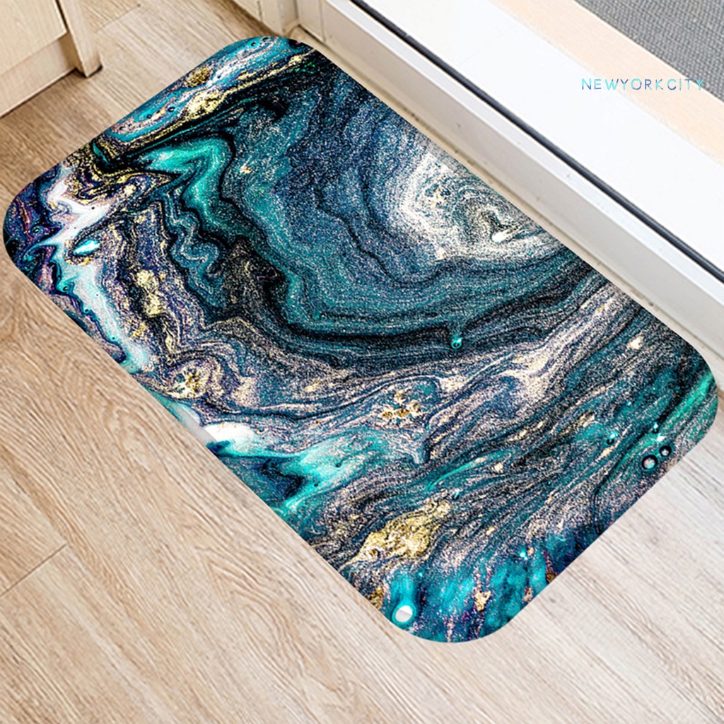 Thảm lót sàn Chống Trượt Thấm Hút Tốt In Họa Tiết Đá Cẩm Thạch Nhiều Màu Sắc