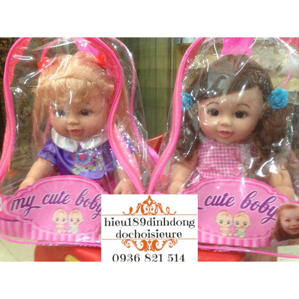 Balo đựng búp bê bé gái cực dễ thương (ảnh thật) (Shop giao hàng ngẫu nhiên tùy đợt búp bê về)