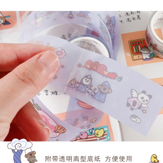 hộp 3 cuộn băng dính trang trí washi tape mặt nhám