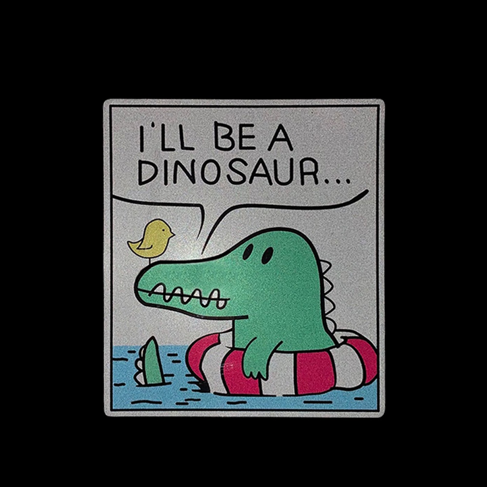 Hình dán xe khủng long phản chiếu Hình dán xe máy dễ thương Nhật Bản Decal trang trí xe máy