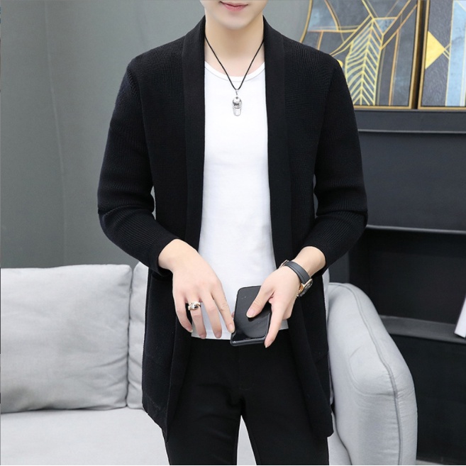 áo cardigan dáng dài cho nam dáng choàng len
