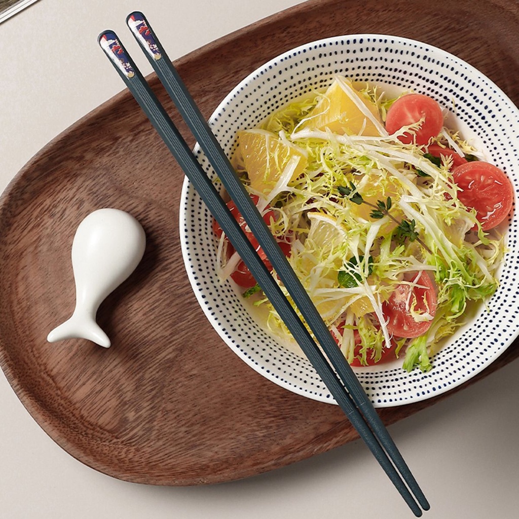 Đũa ăn mì/sushi chống trượt bằng sợi thủy tinh có thể tái sử dụng phong cách Trung Hoa Hàn Quốc nhiều màu tùy chọn