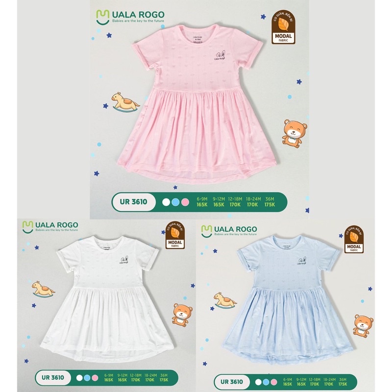 Váy Ualarogo chất Modal mềm mát cho bé gái