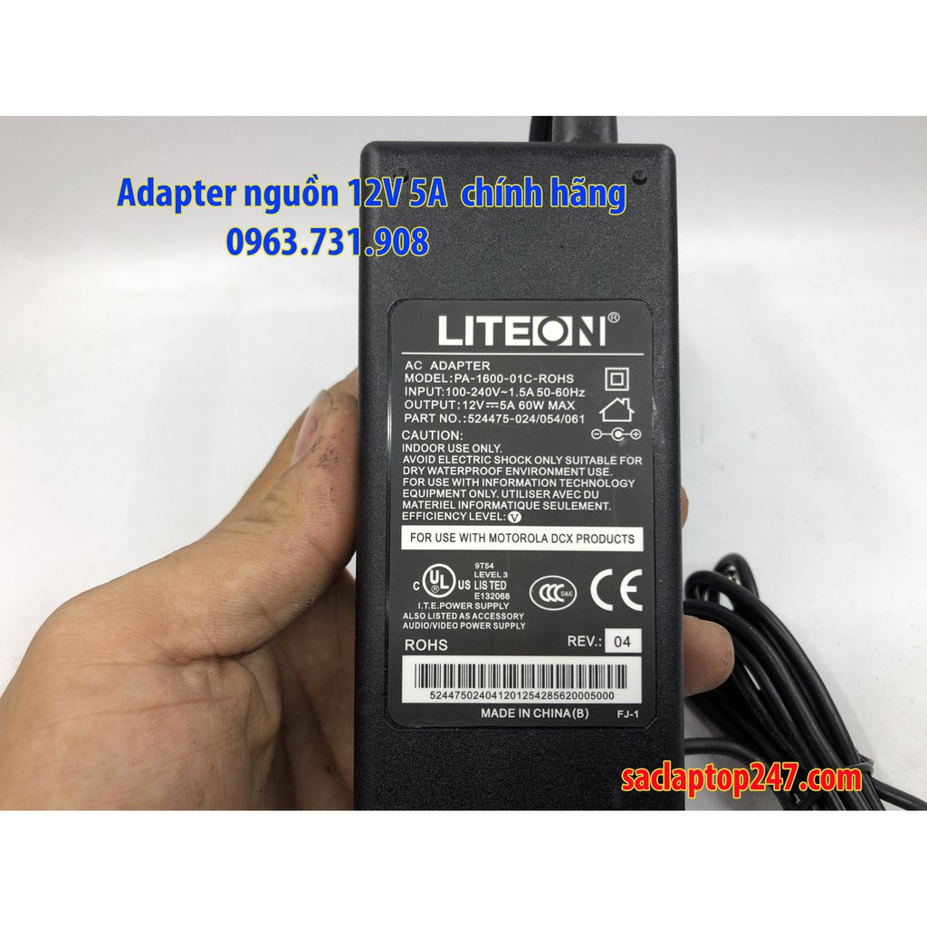 Adapter nguồn 12V 5A chính hãng