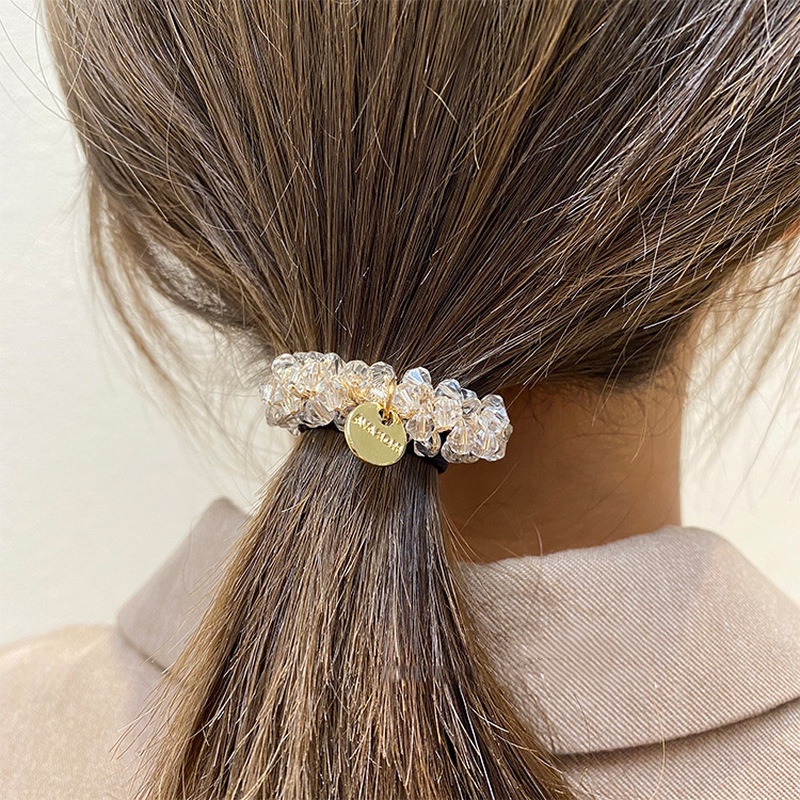 Dây cột tóc đính đá thời trang phong cách Hàn Quốc