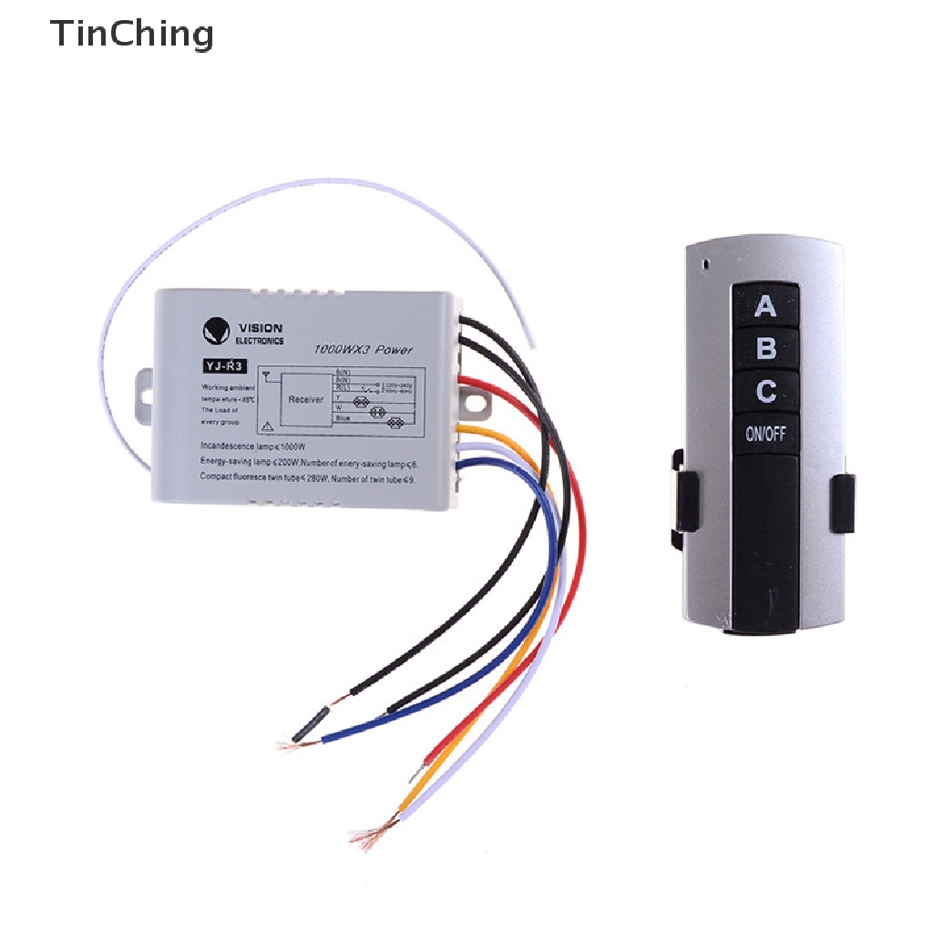 Công Tắc Điều Khiển Từ Xa Không Dây 3 Kênh Kỹ Thuật Số