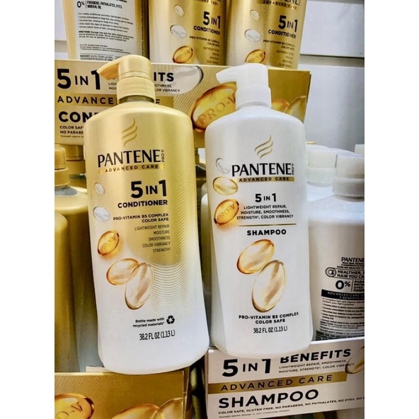 🌻🌼Bộ Dầu Gội Xả PANTENE Advanced Care Pro-V 5in1 Shampoo & Conditioner, 1.13L x 2 —Dành cho mọi loại tóc