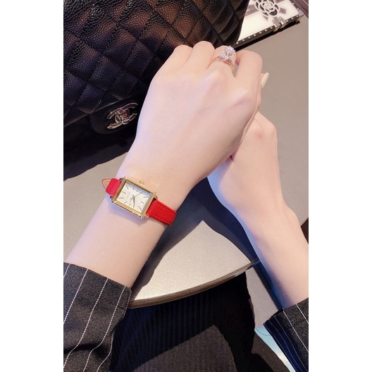 Đồng Hồ Nữ Hàn Quốc JULIUS JA-787 dây da đỏ