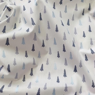 Vải thô lụa Hàn Quốc khổ m6 100% cotton mẫu thông nền trắng