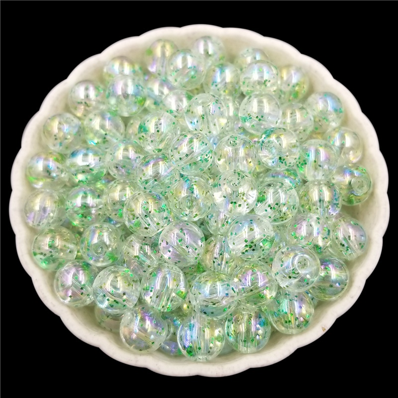 Set 50 hạt trong suốt 8mm dùng xỏ dây làm trang sức thủ công