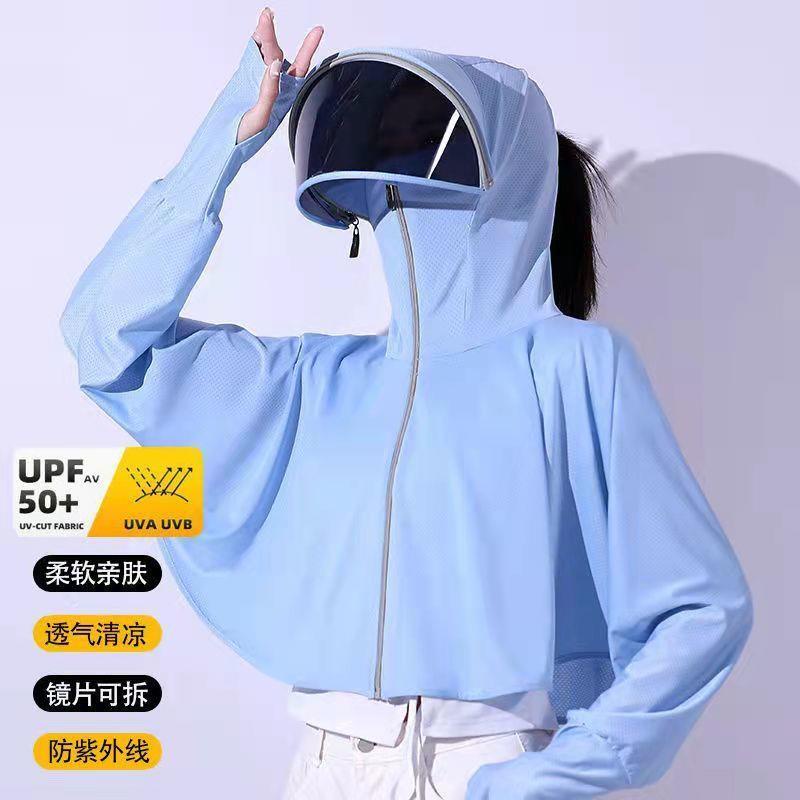 Áo Chống Nắng Tay Dài Thoáng Khí Chống Tia Uv Bảo Vệ Mặt Và Cổ Có Thể Tháo Rời Cho Nữ | BigBuy360 - bigbuy360.vn