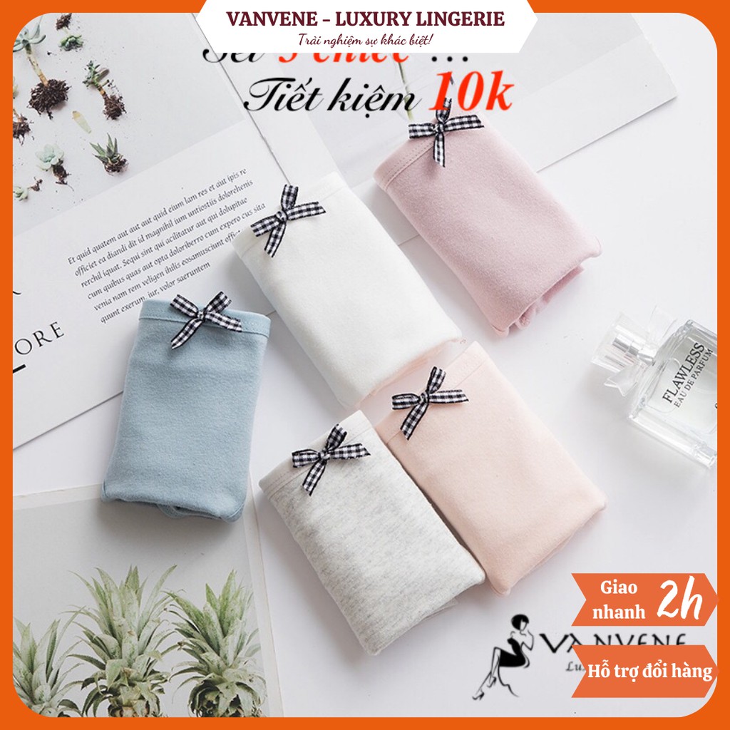 Quần Lót Nữ Cotton Vanvene Bigsize 40-70Kg Lót May Chống Viêm Quần Chip Nữ Học Sinh Q175