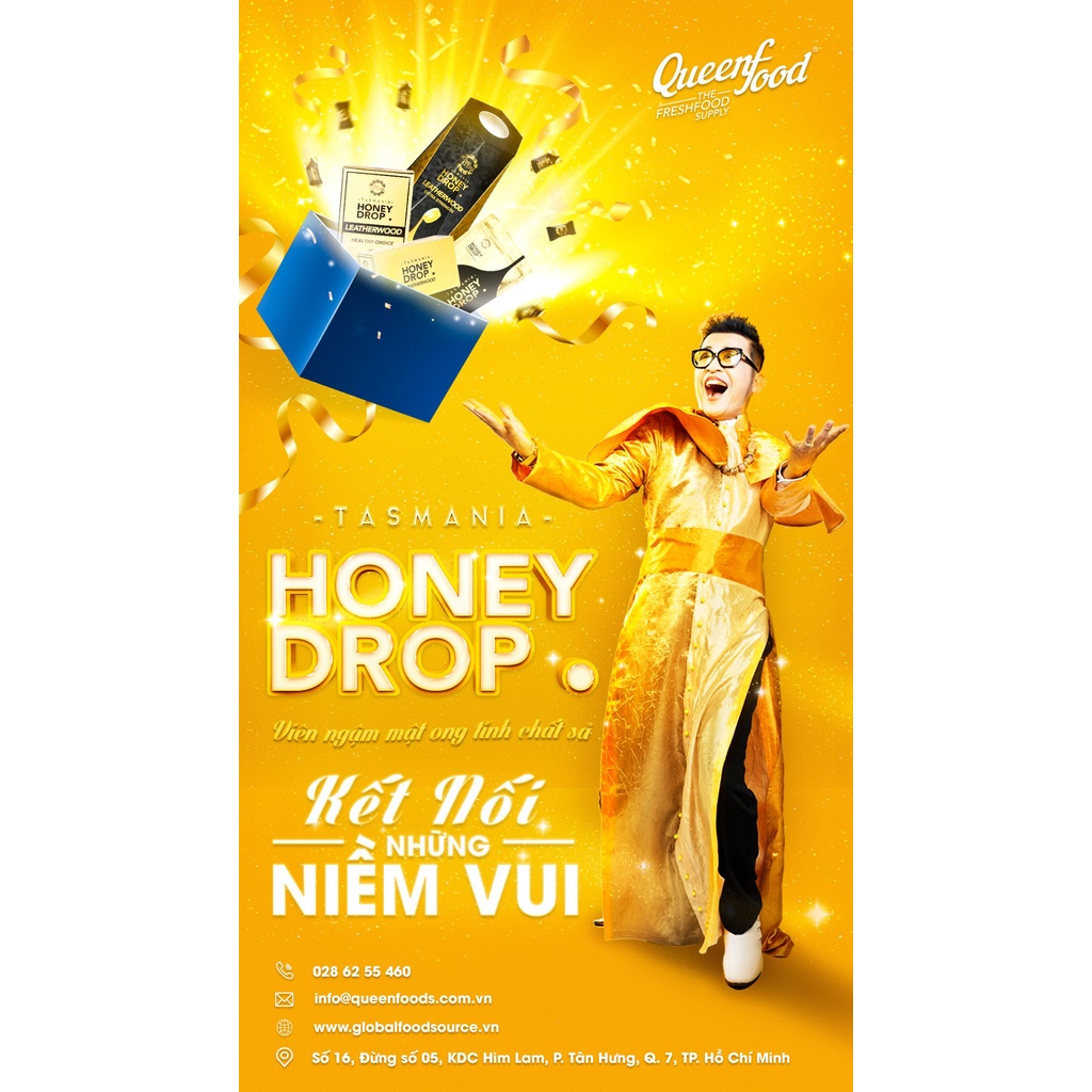 Kẹo sả nhân mật ong- Honey Drop Leatherwood 33gr