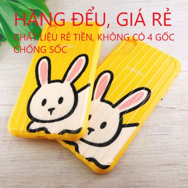 Ốp Iphone, Ốp vali sọc nổi 3D thỏ Rapbit cao cấp chống sốc Iphone 7/ 8/ 7 Plus/ 8 Plus/ Iphone X/ XS/ XS Max/ SE 2020