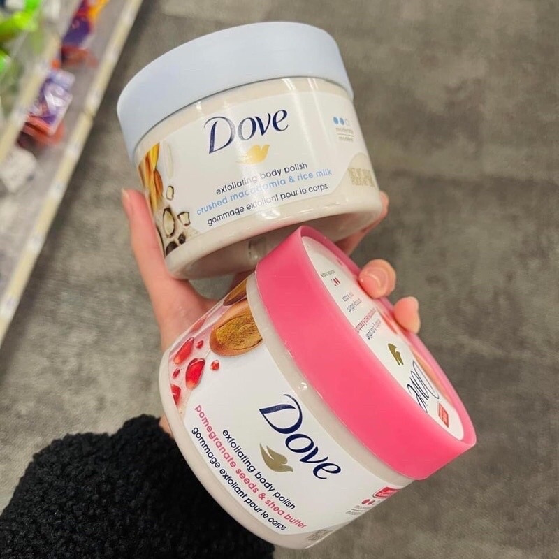 Tẩy Da Chết Toàn Thân DOVE Exfoliating Body Polish các hương