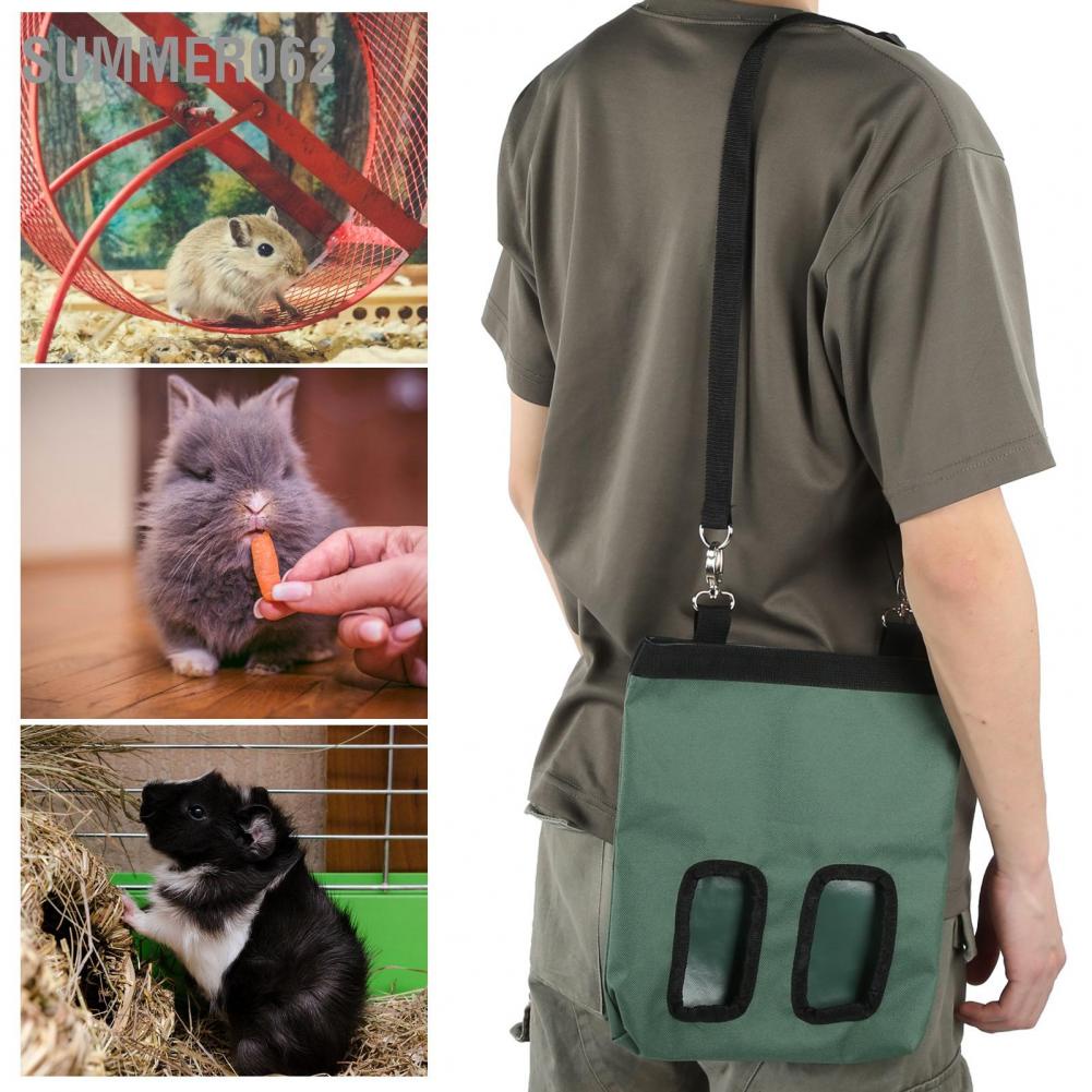 Summer062 Rabbit Feeding Bag Non‑toxic Hay Feeder Hanging Device for Small Pets