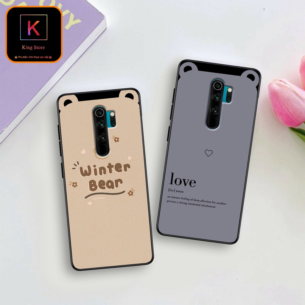 Ốp lưng Xiaomi Redmi Note 8 - Xiaomi Redmi Note 8 Pro - Ốp in hình tai thỏ , lưng nhám viền TPU cao cấp