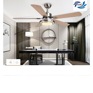 QUẠT TRẦN ĐÈN CÁNH GỖ MÀU VÀNG TIJUMP-42