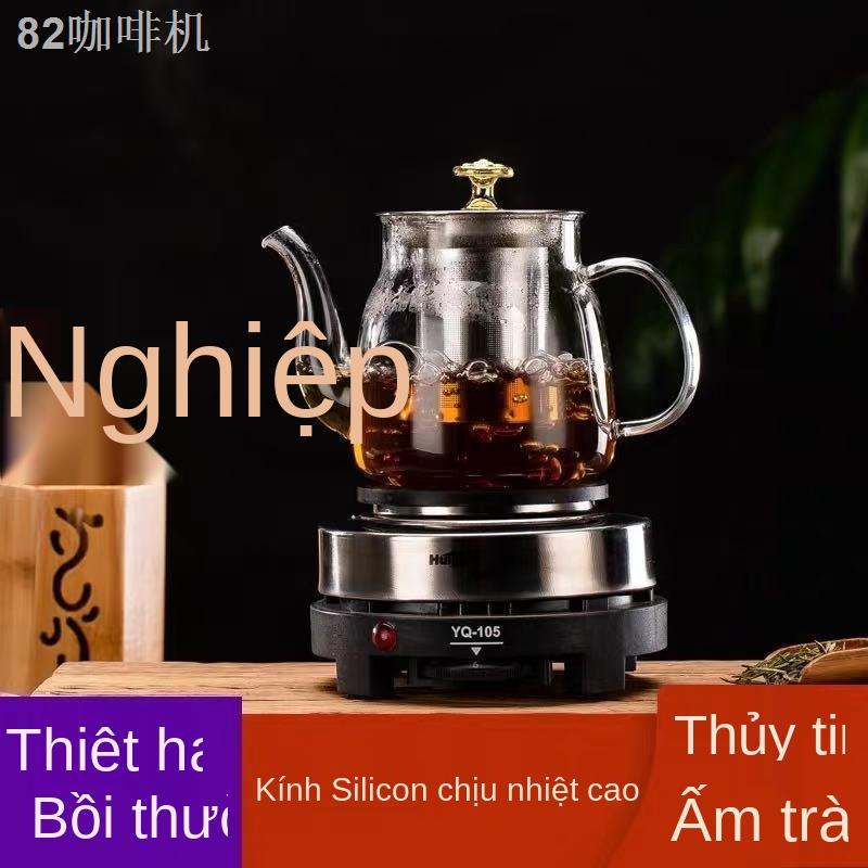 Máy pha trà có thể hâm nóng ấm thủy tinh, hấp và đun nước, bộ Pu er, gia dụng bếp nấu