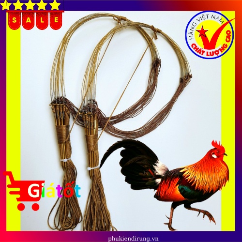 Giò Bẫy Gà Rừng Chân Đồng Khoan 3 Lỗ Bộ 20 Chân