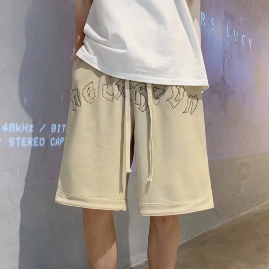 Quần Short Thể Thao Dây Rút Thêu Chữ Phong Cách Hàn Quốc Thời Trang Cho Nam