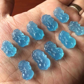 Thanh lý Tỳ Hưu mã não xanh biển size mini