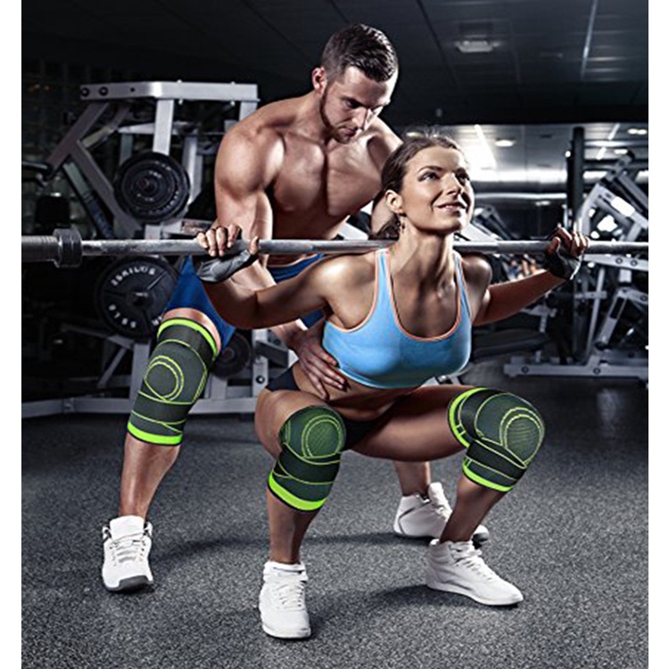 Băng gối thể thao tập Gym, đá bóng, bóng chuyền, yoga - dài có đai cuốn bảo vệ đầu gối BG03