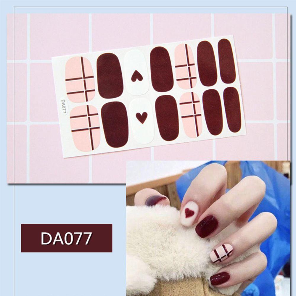 XIANTIN Bộ 14 Miếng Dán Móng Tay Tự Dính Không Độc Hại Nhiều Màu Sắc