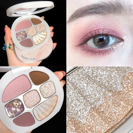 Bảng phấn mắt CVZ Eight Colors Eyeshadow Palette Shell Plate 8 màu kèm highlight phấn má CVZZ06