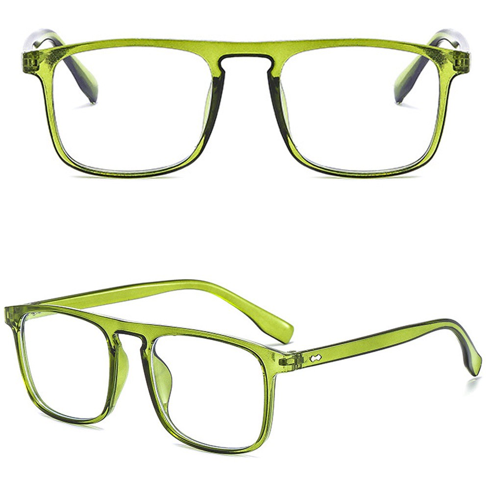 Mắt Kính Gọng Vuông Màu Thạch Nhẹ Chống Ánh Sáng Xanh Thời Trang Cổ Điển Cho Nam Và Nữ Bảo Vệ Mắt Máy Tính