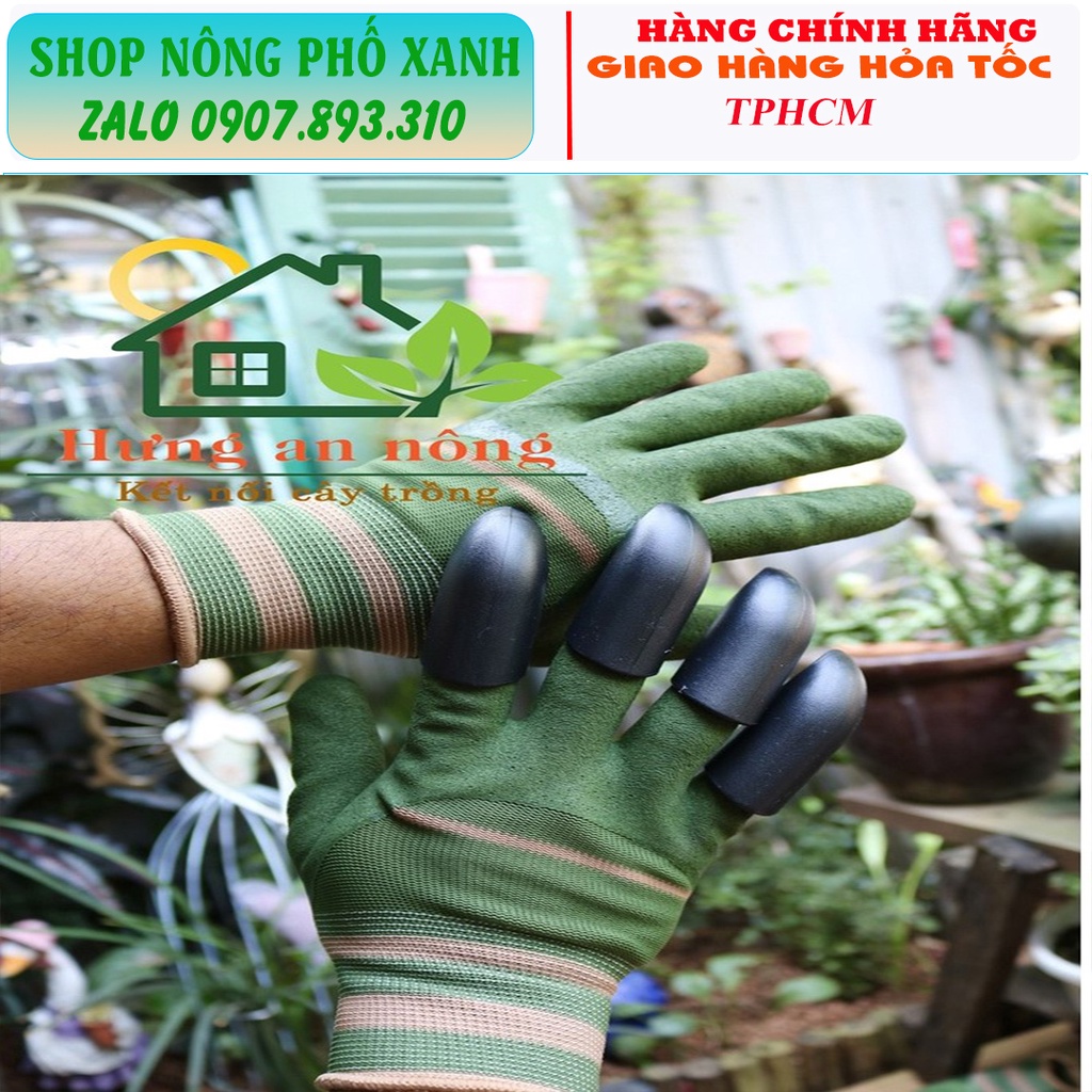 Bộ găng tay làm vườn thiết kế thông minh chống thấm nước hỗ trợ móng vuốt dùng cào xới đất FREE SIZE