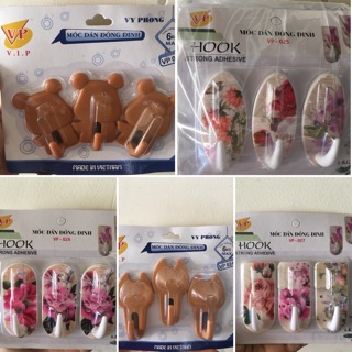 (Mẫu 2018)Combo 10 vĩ móc dán tường có đinh đóng hàng Việt Nam