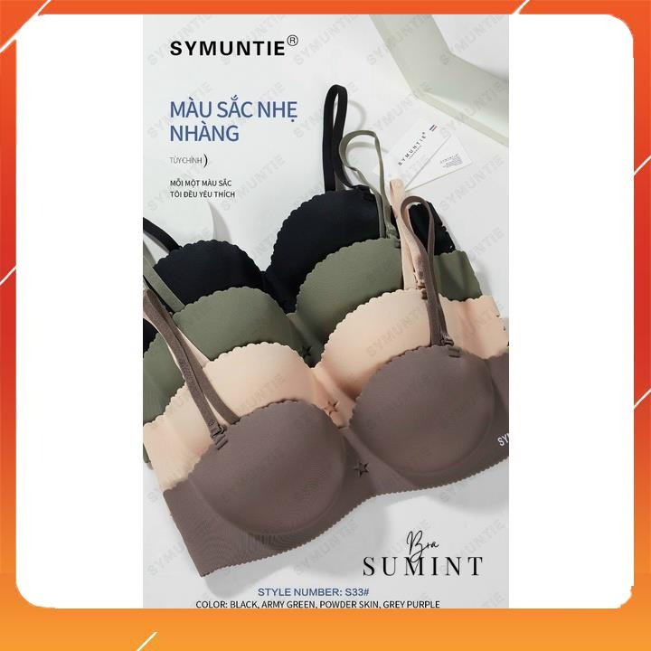 Áo lót nữ su cao cấp không gọng nâng ngực đệm vừa cup ngang viền răng cưa họa tiết ngôi sao SM33