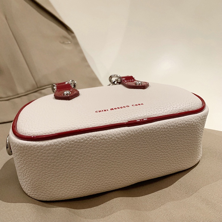 Túi Xách Da Bóng Họa Tiết Cherry Maruko Đáng Yêu Thời Trang Cho Nữ